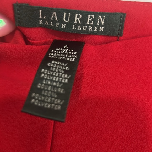 Red Lauren by Ralph Lauren pleated mini skirt with side zipper - Picture 2 of 3
